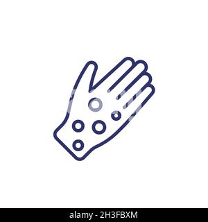 psoriasis, rash line icon, vector Stock Vector