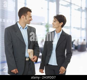 Businesspeople talking Stock Photo