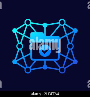 active directory icon for web Stock Vector
