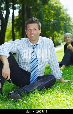 Business people outdoor Stock Photo