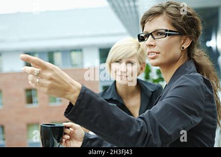 Businesswomen having break Stock Photo