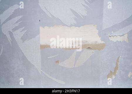 Damaged Cracked Construction Surface Texture. Scratched Old Wall Stock Photo