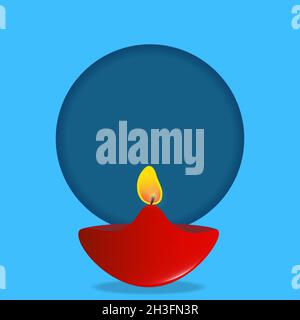 Happy Diwali festival of light in india. creative diwali greeting card designs. Vector illustration Stock Vector