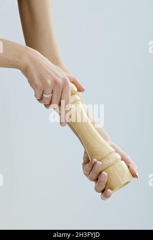 Pepper grinder Stock Photo