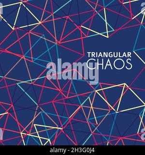 Abstract background with grid textured by colorful triangles. Simple graphic vector pattern Stock Vector
