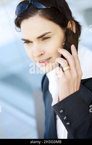 Young businesswoman on the phone Stock Photo