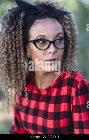 Portrait of a Spanish caucasian female Stock Photo