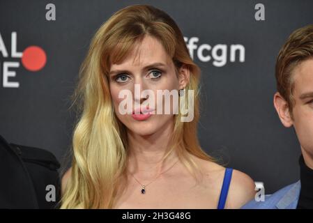 Cologne, Germany. 26th Oct, 2021. Actress Wilma Elles arrives for the screening of the film 'Sem Dhul - The Return' at the Film Festival Cologne. Credit: Horst Galuschka/dpa/Alamy Live News Stock Photo