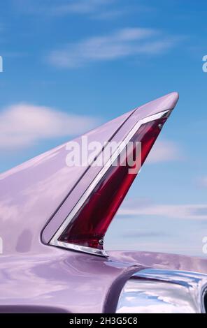 Tail fin of a vintage American car Stock Photo