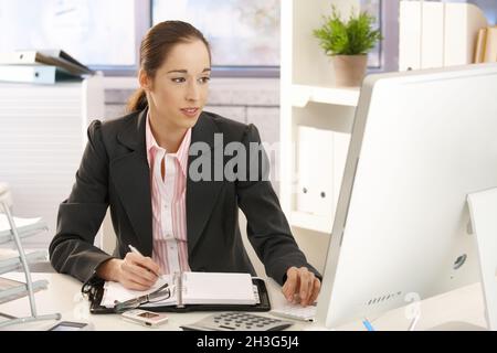 Businesswoman at work Stock Photo