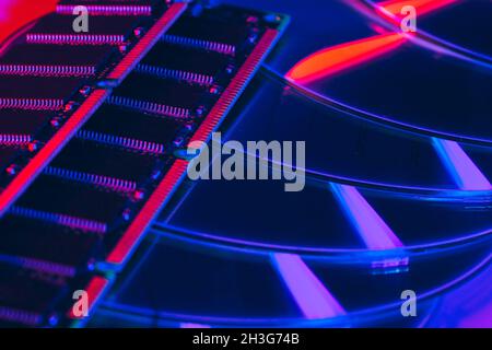 computer random access memory (RAM) close up Stock Photo