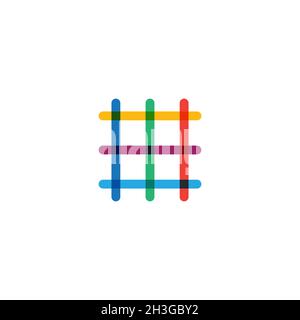 Net Filter Fiber Icon Symbol. Stock Vector illustration isolated on white background. Stock Vector