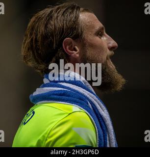 Deepdale Stadium, Preston, Lancashire, UK. 27th Oct, 2021. Carabao Cup football, Preston North End versus Liverpool; Preston North End goalkeeper Declan Rudd Credit: Action Plus Sports/Alamy Live News Stock Photo