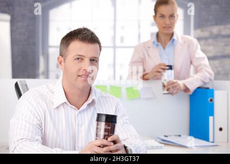 Casual office workers having break Stock Photo
