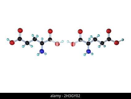 Molecule Glutamic Acid Lan D Stock Photo