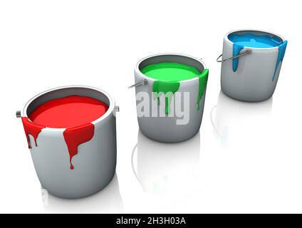 RGB Paint Stock Photo