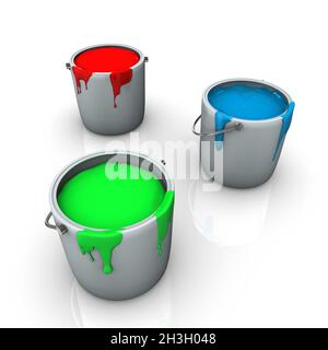 RGB Paint Stock Photo