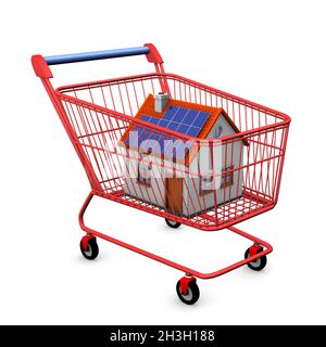 Shopping Cart House Stock Photo