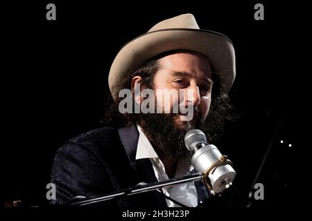 Milan Italy 28 October 2021 Vinicio Capossela - jazz and blues music venue for JazzMi Jazz Milan - live Blue Note Milano © Andrea Ripamonti / Alamy Stock Photo