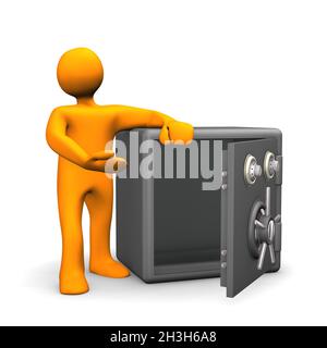 Manikin Empty Safe Stock Photo