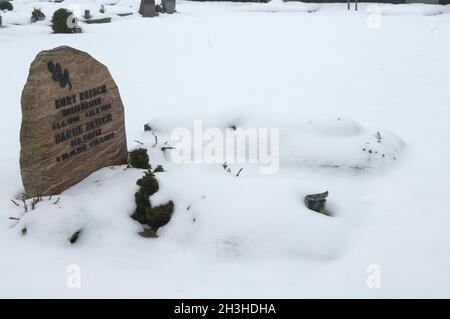 Grave, Winter Stock Photo
