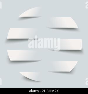 Cutting Paper HalfCircle Banners Stock Photo