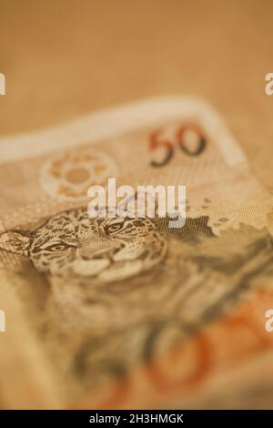 50 reais real brazil money currency reais Stock Photo