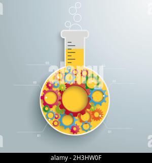 2 Round 1 Triangle Test Tubes Infographic PiAd Stock Photo - Alamy