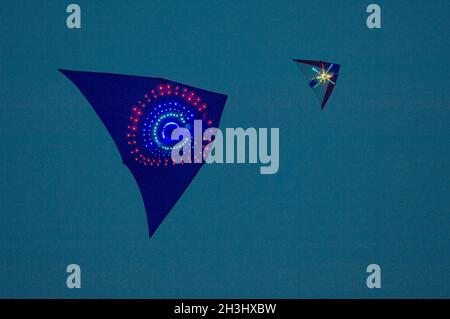 Fluorescent kite Stock Photo