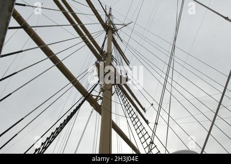 Passat, four-masted steel barque, Stock Photo