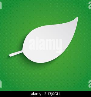 Big White Leave Green Background PiAd Stock Photo