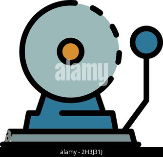 Prison alarm icon. Outline prison alarm vector icon color flat isolated Stock Vector