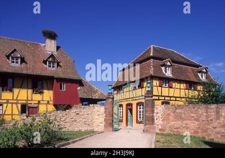 FRANCE,ALSACE,HAUT-RHIN (68),UNGERSHEIM,ECOMUSEUM Stock Photo