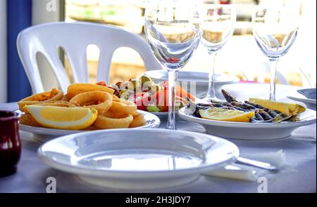 Typical andalusian food in summer Stock Photo
