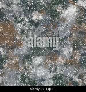 Seamless Neutral Tan And White Distressed Grungy Motif Surface Pattern 