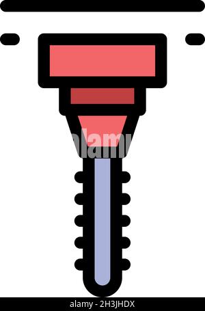 Labor milling machine icon. Outline labor milling machine vector icon color flat isolated Stock Vector
