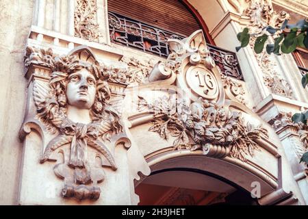 MADRID, SPAIN - MAY 28, 2014: Door of building in old Madrid center, old door Stock Photo