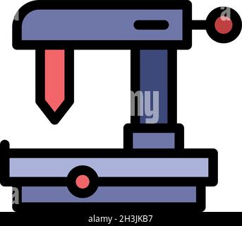Industry milling machine icon. Outline industry milling machine vector icon color flat isolated Stock Vector