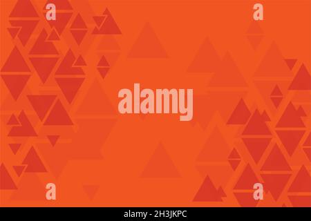 Vector geometric triangle orange and red background, abstract pattern, symmetrical and geometrical template, graphic layout, triangles Stock Vector