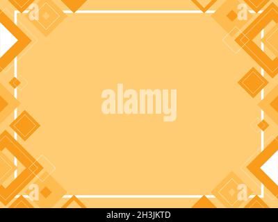 Abstract geometric orange background made from squares and triangles, shape pattern, template with copy space, modern layout, vector Stock Vector