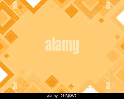 Abstract geometric orange background made from squares and triangles, shape pattern, template with copy space, modern layout, vector Stock Vector