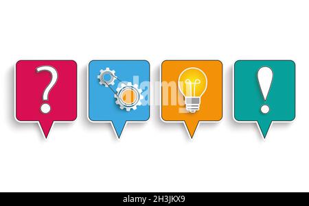 Speech Bubbles Planning Concept Stock Photo