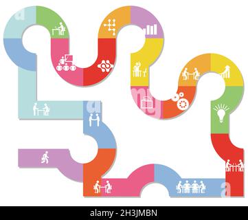 Business Infographic, Background - Vector Illustration Stock Vector