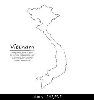 Vietnam map icon, outline style Stock Vector Image & Art - Alamy