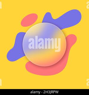 Vector background in glass morphism style . Editable illustration Stock Vector