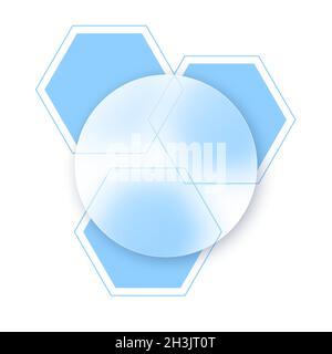 Vector background in glass morphism style . Editable illustration Stock Vector