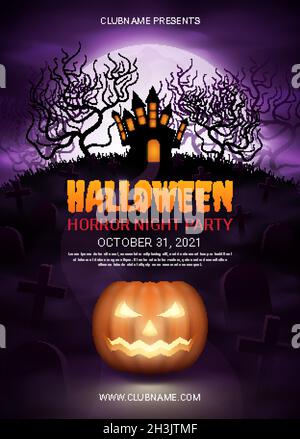 realistic vertical poster template halloween season design vector ...