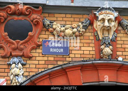 FRANCE. NORD (59) LILLE. RIHOUR SQUARE Stock Photo