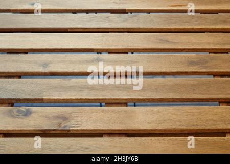 Brown wooden texture from garden table view in perspective Stock Photo
