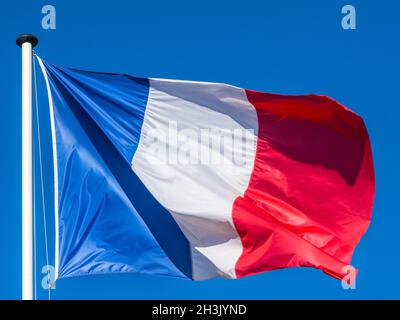 French Tricolor / bleu, blanc, rouge flag. Stock Photo